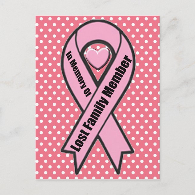 Breast Cancer Ribbon Vykort (Framsida)