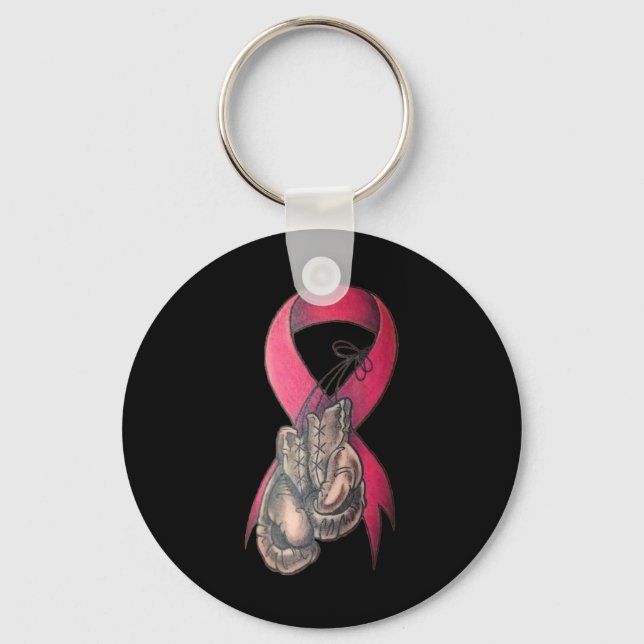 Breast Cancer Shirt Nyckelring (Framsida)