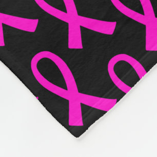 Breast Cancer Shock rosa Ribbon Mönster Fleecefilt