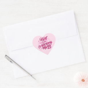 Breast Cancer Stickers-Rosa Ribbon Hjärtformat Klistermärke