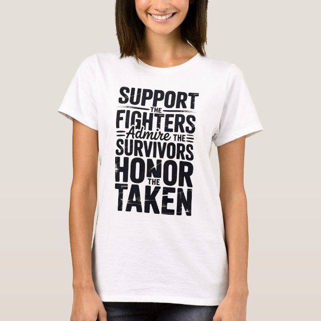 Breast Cancer Support Admire Honor Breast Cancer A T Shirt (Framsida)