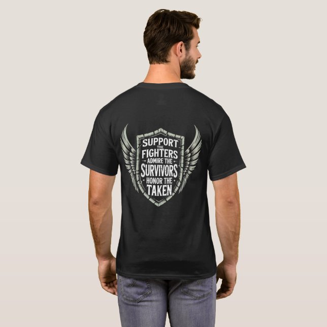 Breast Cancer Support Admire Honor Breast Cancer A T Shirt (Hel baksida)