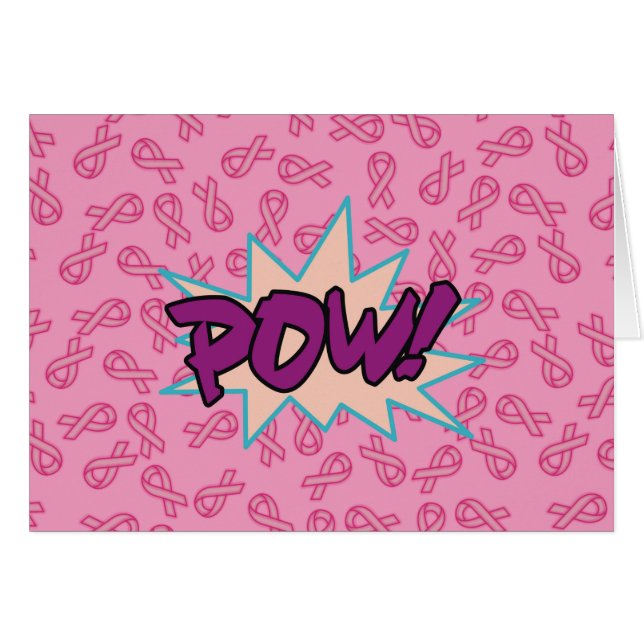 Breast Cancer Toppen Hero Hälsningskort (Framsidan Horizontal)