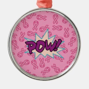 Breast Cancer Toppen Hero Julgransprydnad Metall