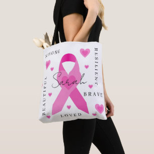 Breast Cancer Tote Bag Tygkasse