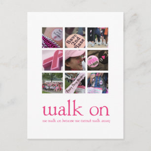 Breast Cancer Walk Tack-kort Vykort