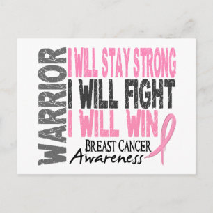 Breast Cancer Warrior Vykort
