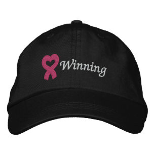 Breast Cancer Winning Broderad Keps