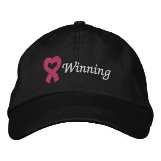 Breast Cancer Winning Broderad Keps