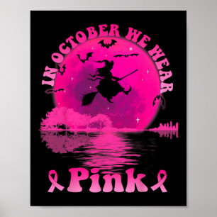 Breast Cancer Witch Guitar Måne i oktober i Bära Poster
