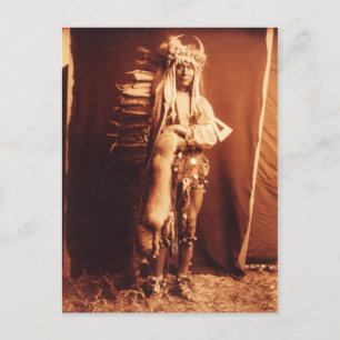 Breast i järn, ett Pegan Native Indian Vykort