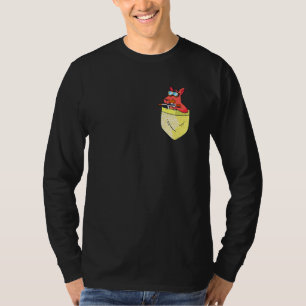 Breast Pocket Funny Kangaroo Paintball T Shirt