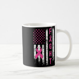 Breast Survivor American Flagga Breast Cancer Awar Kaffemugg