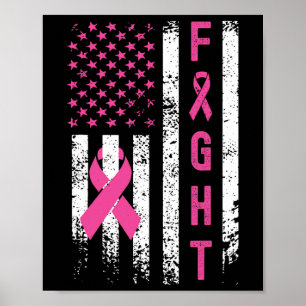 Breast Survivor American Flagga Breast Cancer Awar Poster