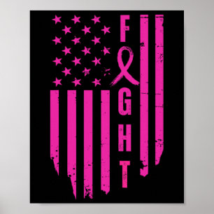 Breast Survivor American Flagga Breast Cancer Awar Poster