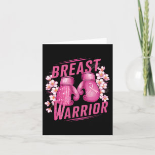 Breast Warrior Boxing Glove Breast Cancer Awarenes Kort