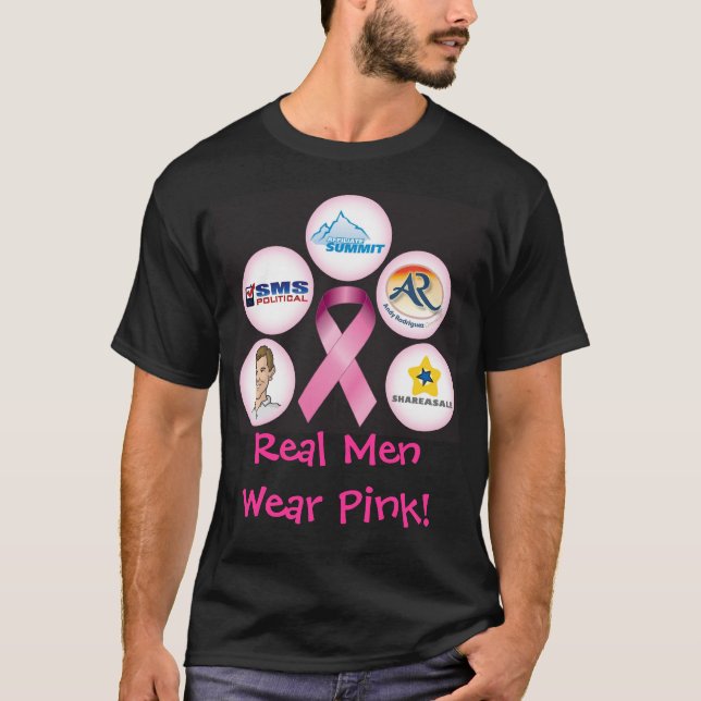 BreastCancerWalk_front_black verklig T Shirt (Framsida)