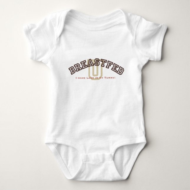 Breastfed universiteten tee shirt (Framsida)