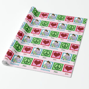 Breastfeeding baby shower för fredkärlek presentpapper