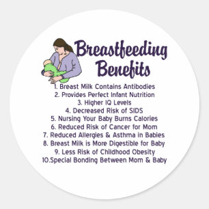 Breastfeeding gynnar runt klistermärke