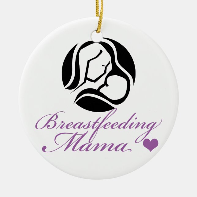 Breastfeeding mammor julgransprydnad keramik (Framsidan)
