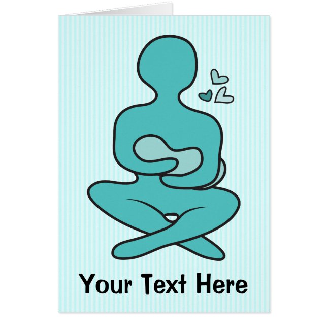 Breastfeeding mor & baby hälsningskort (Framsidan)