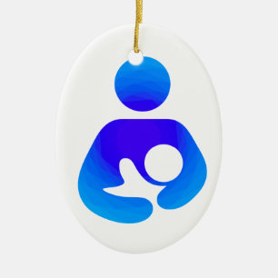 Breastfeeding-/sjukvårdsymbol Julgransprydnad Keramik