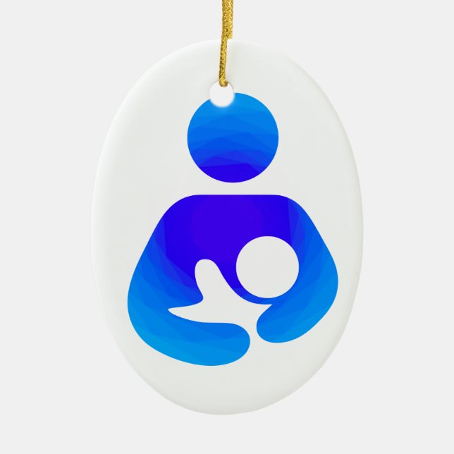 Breastfeeding-/sjukvårdsymbol Julgransprydnad Keramik (Framsidan)