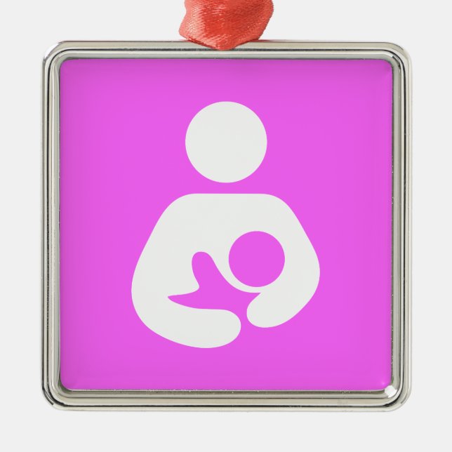 Breastfeeding-/sjukvårdsymbol Julgransprydnad Metall (Framsidan)