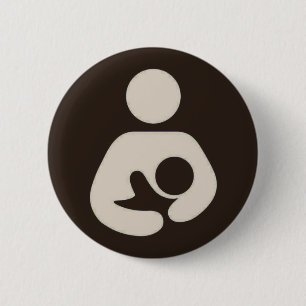 Breastfeeding symbolPinback brunt Knapp