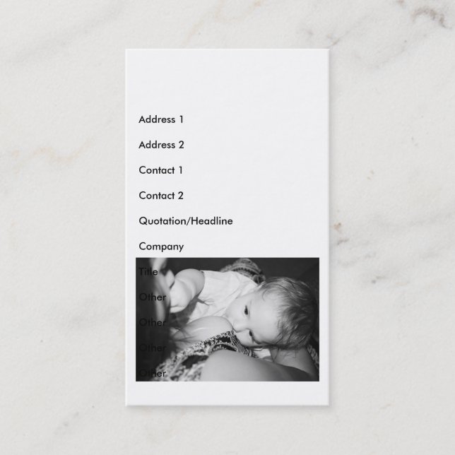 Breastfeeding visitkortar visitkort (Framsida)