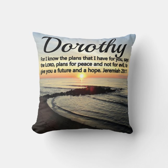 BREATAKING PERSONLIG JEREMIAH 29:11 SUNRISE KUDDE (Framsida)
