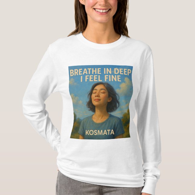 Breath in Deep - Langarmshirt Damen T Shirt (Framsida)
