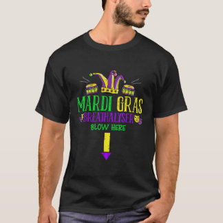 Breathalyzer Blow här Mardi Gras Funny Masquerad T Shirt