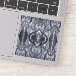 Breathe Abstract Dark Blue Black Watercolor Art Klistermärken