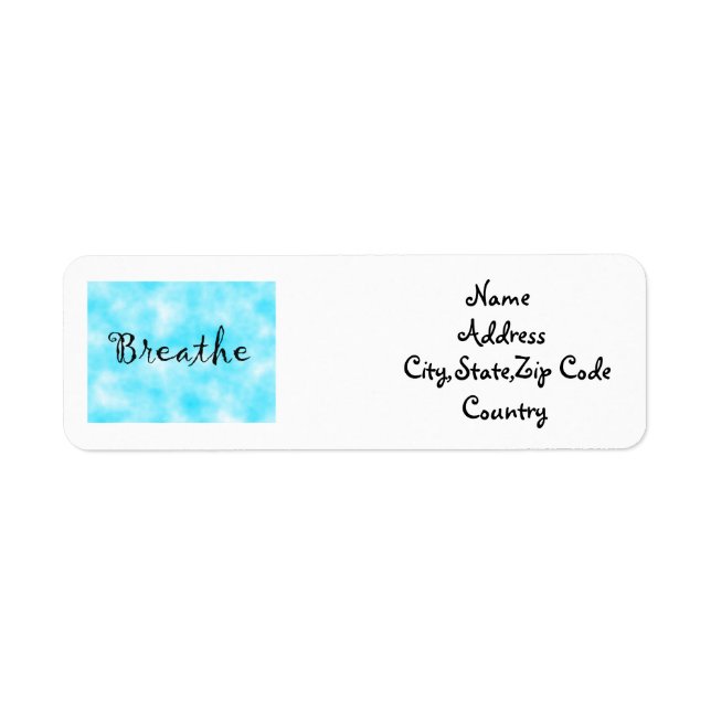Breathe-address-etikett Returadress Etikett (Framsidan)