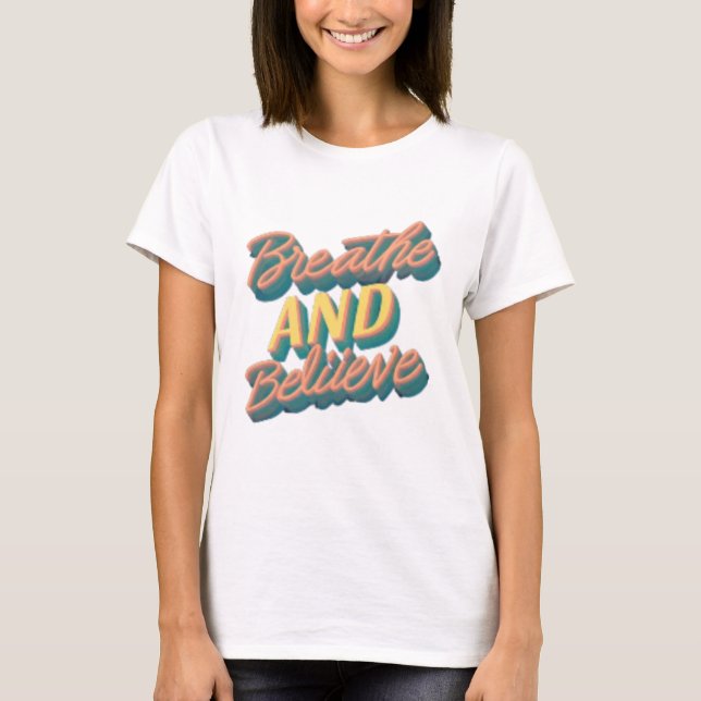 "Breathe and Tro Typography Tee (Framsida)
