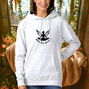 Breathe & Believe – Black Fairy Yoga Design T Shirt