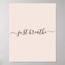 Breathe black script motivationsoffert