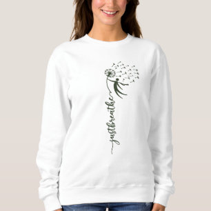 Breathe Blommigt Dandelion Butterflies-citat T Shirt