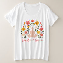 Breathe & Bloom Plus Storlek Meditation T-Shirt
