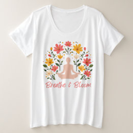 Breathe & Bloom Plus Storlek Meditation T-Shirt