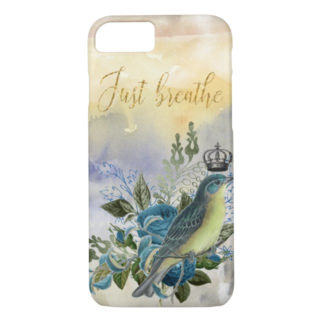 Breathe Blue Bird Collage Case-Mate iPhone Skal (Baksida)