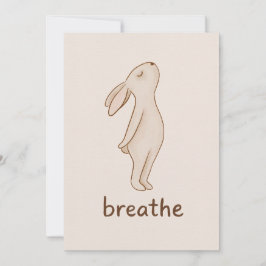 Breathe Bunny Encouragement Card Inbjudningar