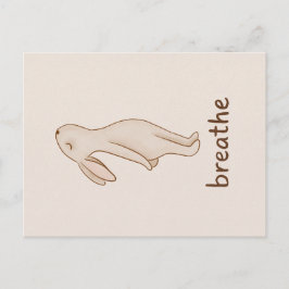 Breathe Bunny Postcard Helg Vykort