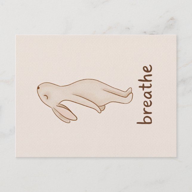 Breathe Bunny Postcard Helg Vykort (Framsida)