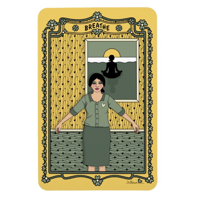 Breathe_C_4x6-kylskåp Magnet (Vertikal)