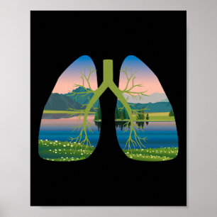 Breathe Clean Luft Lungs Go Out T Shirt Earth D Poster