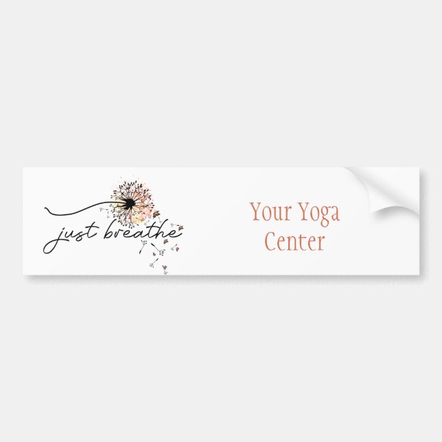 Breathe Dandelion Butterfly-inspirationen Yoga Bildekal (Framsidan)
