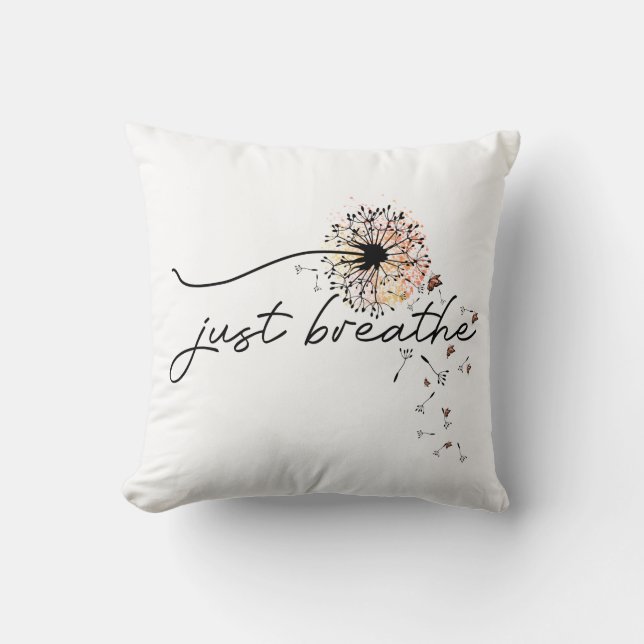 Breathe Dandelion Butterfly-inspirationen Yoga Kudde (Framsida)